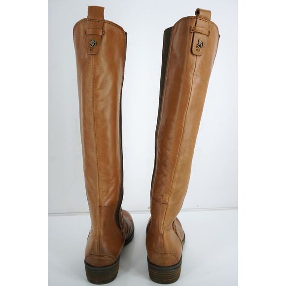 Sam Edelman Paradox whiskey brown Riding Boots stretch distressed - Picture 7 of 12